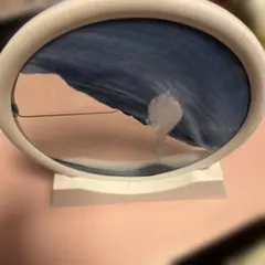 波のデザイン置物 青と白のグラデーション