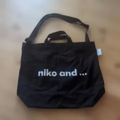 niko and ... 2WAY トートバッグ ブラック
