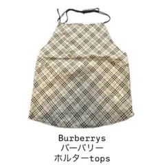 Burberrys ブルーレーベル チェック ホルタートップス