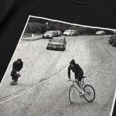USA製ハフHUFフェード黒フォトプリントTシャツXXL古着メンズレディース