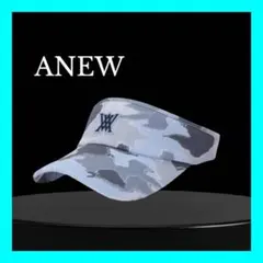 新品⭐️タグ付き❤️S サイズ ANEW ロゴ　サンバイザー　ブルーカモ 新品⭐️タグ付き❤️S サイズ ANEW ロゴ サンバイザー