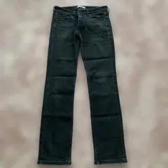 ブラックデニム ストレートパンツ