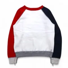 DENIME ラグラン スウェット M ホワイト トリコロール 裏起毛 DNMのサムネイル