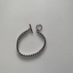 ステンレス製 チェーンブレスレット シルバー