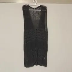 ロングジレ　レースベスト