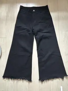 BLACKフレアデニム