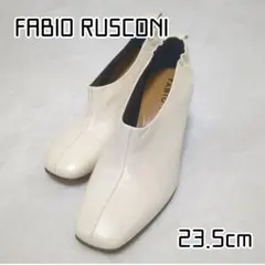 FABIO RUSCONI 23.5cm パンプス レザー スクエアトゥ 白のサムネイル