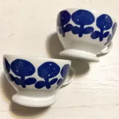 ミナペルホネン　パスザバトン　高台　カップ　ブルー　2個セットのサムネイル