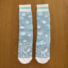 スヌーピー 雪の結晶 キッズ靴下