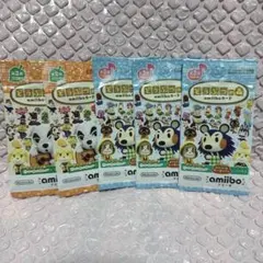 【新品未開封】どうぶつの森 amiibo アミーボ 第2弾 第3弾 計5パック