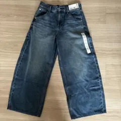 UNIQLO バギー カーブジーンズ 23 Blue 丈つめ済み股下63cm