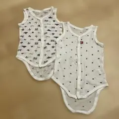 西松屋　前開き　ノースリーブ　ロンパース　メッシュ　70サイズ