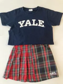 x-girl チェック柄プリーツスカート 120