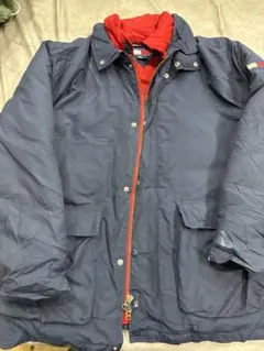 TOMMY HILFIGER マウンテンパーカー L ネイビー/レッド