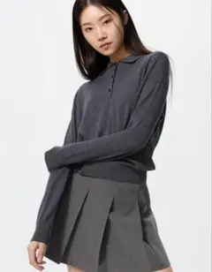 UNIQLO メリノポロセーター　グレー