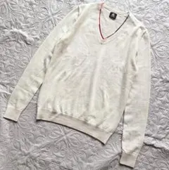 Paul Smith Vネック 長袖ニット マルチカラーライン　M