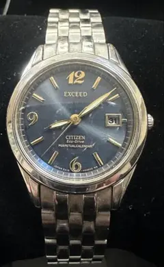 CITIZEN メンズ Eco-Drive スクエア 腕時計 シルバー デイト - メルカリ
