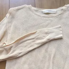 ZARA メッシュニット　ホワイト　Mサイズ