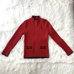 ラルフローレンスポーツ キッズ リブニット 赤 120