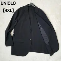 【極美品】UNIQLO 感動ジャケット 4XL 黒 ストレッチ 大きいサイズ