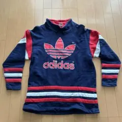 adidas ハイネック トレーナー S-M ネイビー