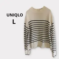✨綺麗めカジュアル✨UNIQLO ストライプ ニットセーター L