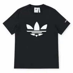 adidas 黒 トレフォイルTシャツ M 古着