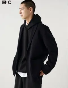 UNIQLO Ｕ　ニットジャケット　ブラック　サイズL