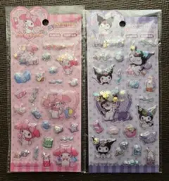 SANRIOシャカシャカ入りぷっくりシール２枚セット