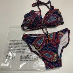 水着 レディース S ネイビーペイズリー柄 ビキニ ⑤