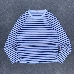 00s archive OLD UNIQLO ロンT ボーダー ホワイト y2k