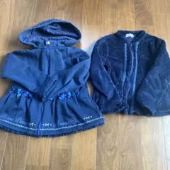 Mezzo Piano フード付きジャケット ネイビー