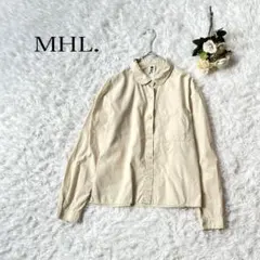 MHL. マーガレットハウエル　長袖シャツ　コットン100 クリーム　S 1