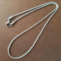 ステンレスネックレス◆ロープチェーン46cm