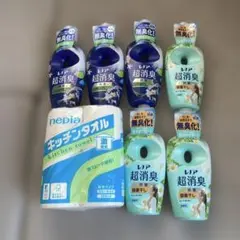 新品レノア超消臭 柔軟剤 6本とネピアキッチンタオルセットのサムネイル