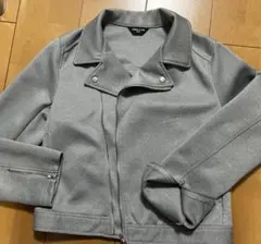 COMME CA ISM グレー ライダース風ジャケット 150A