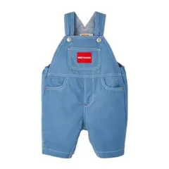 新品 ミキハウス MIKIHOUSE ６分丈オーバーオール 80-90cm