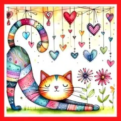 クロスステッチキット 11CT 刺繍キット 刺繍道具 人気刺繍カラフルな猫 ねこ