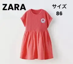 ZARA 刺繍生地ワンピース　サイズ86 半袖ワンピースのサムネイル