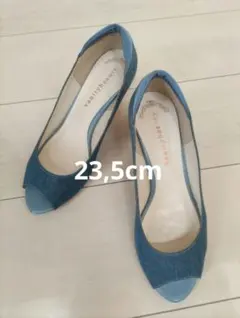 vanitybeauty 23.5cm　パンプス オープントゥ　デニム風のサムネイル