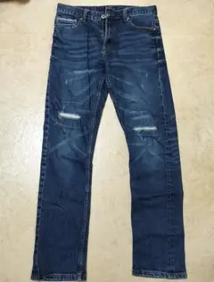 NAVY JEANS 1936 ストレートデニム ダメージ加工 美品✨️のサムネイル