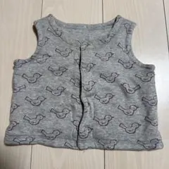 babyGap 鳥柄 グレー　リバーシブル　ベスト　ベビー