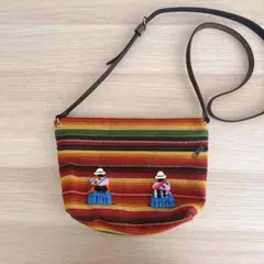 南米 ボリビア チョリータ 刺繍 ポシェット クロスボディ サコッシュ