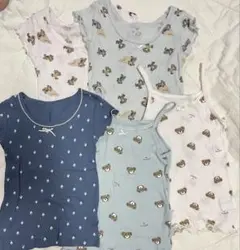 futafuta クマ柄　肌着5枚セット⭐︎まとめ売り