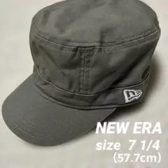 NEW ERA ミリタリーワークキャップ　ダックコットン　カーキグリーン