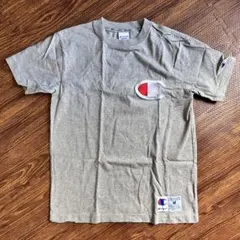 【Champion】ビッグロゴ Tシャツ M グレー 半袖 チャンピオン