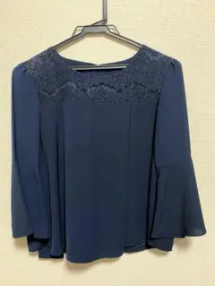 roomy's パンツドレス　セパレート　七分丈ブラウス　ワイドパンツ