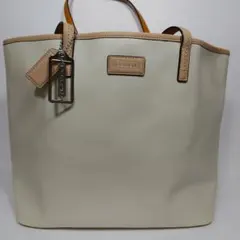COACH ホワイト トートバッグ F24341 レザー