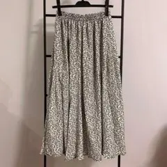 小花柄 ロング スカート ウエストゴム インナー付き B.N.1 SELECT