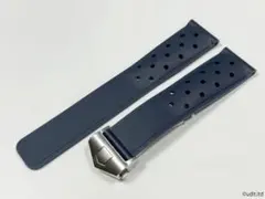 ラグ幅20mm タグホイヤー対応 ラバーベルト ネイビー 時計用バンド